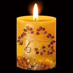 Amber Candles and Candleholders