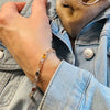 Amber and Silver Bracelet in Greek Style (multicolour)