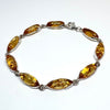 Amber and Silver Link Bracelet #3