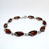 Amber and Silver Link Bracelet #2