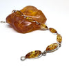 Amber and Silver Link Bracelet #3