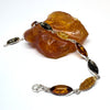 Amber and Silver Link Bracelet #3 (multicolour)