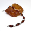 Amber and Silver Link Bracelet #2