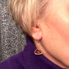 Amber and Silver Bell Earrings