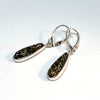 Amber and Silver Long Drop Earrings (cognac or green)