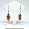 Amazing Amber Earrings with Silver Greek Design
