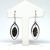 Amber Marquis Earrings in Silver Frame (cognac or green)