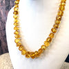 Amber Beaded Necklace in Citrine Colour