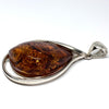 Large Amber and Silver Pendant