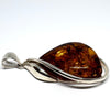 Large Amber and Silver Pendant