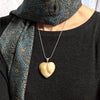 Large Butter Amber Heart