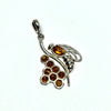 Honey and Bee Pendant in Silver and Amber