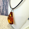Large Baltic Amber Pendant and Earrings Set