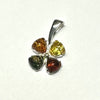 Four-Leaf Clover Lucky Pendant in Cognac, Green or Multicolour Amber