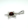 Star of David Pendant in Silver wit Amber