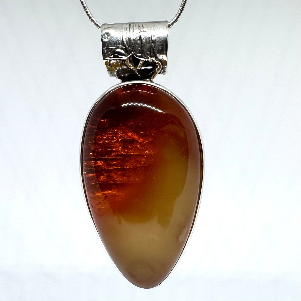 One of a Kind Two Colour Amber Pendant