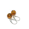 Amber Ball Earrings (12 mm)