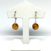 Amber Ball Earrings (12 mm)