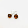 Amber Ball Earrings (13mm)