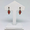 Amber and Silver Modern Earrings