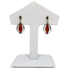 Amber and Silver Modern Earrings