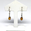 Amber Drop Earrings in Silver