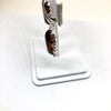 Amazing Amber Earrings in a Crown-Like Silver Setting