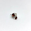 Amber and Silver Square Studs