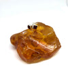 Amber and Silver Square Studs