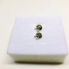 Ladybug Stud Earrings in Silver and Amber (green or honey)