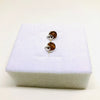 Ladybug Stud Earrings in Silver and Amber (green or honey)