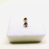 Amber and Silver Flower Stud Earrings #3