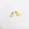 Amber Ball Studs (7 mm) in Butter