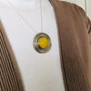 Butter Amber Pendant in Silver Wire Setting