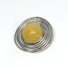 Butter Amber Pendant in Silver Wire Setting