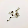 Cat's Face Silver Pendant with Amber