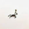 Horse Pendant in Silver with Amber