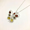 Unique Butterfly Pendant in Multicolour Amber and Silver
