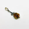Rose Pendant in Amber and Oxidized Silver