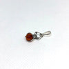 Small Spider Pendant in Silver and Amber