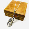 Musical Instrument - Tuba Pendant in Silver and Amber