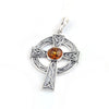 Baltic Amber Celtic Cross Pendant available at The Amber Room