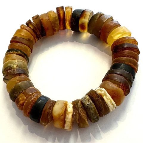 Amber Discs Large Bracelet