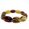 Multicolour Olive-Shaped Beaded Amber Bracelet
