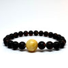 Black and Butter Amber Ball Bracelet