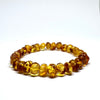 Cognac Amber Beaded Bracelet #3