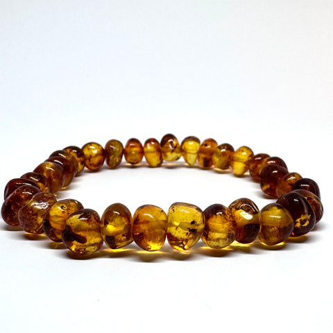 Cognac Amber Beaded Bracelet #2