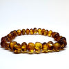 Cognac Amber Beaded Bracelet #2