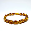 Cognac Amber Beaded Bracelet #1