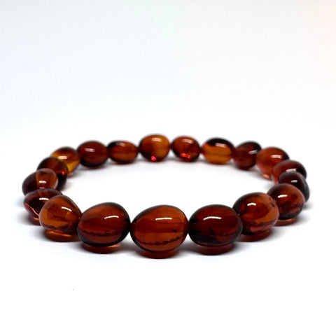 Cherry Amber Beaded Bracelet